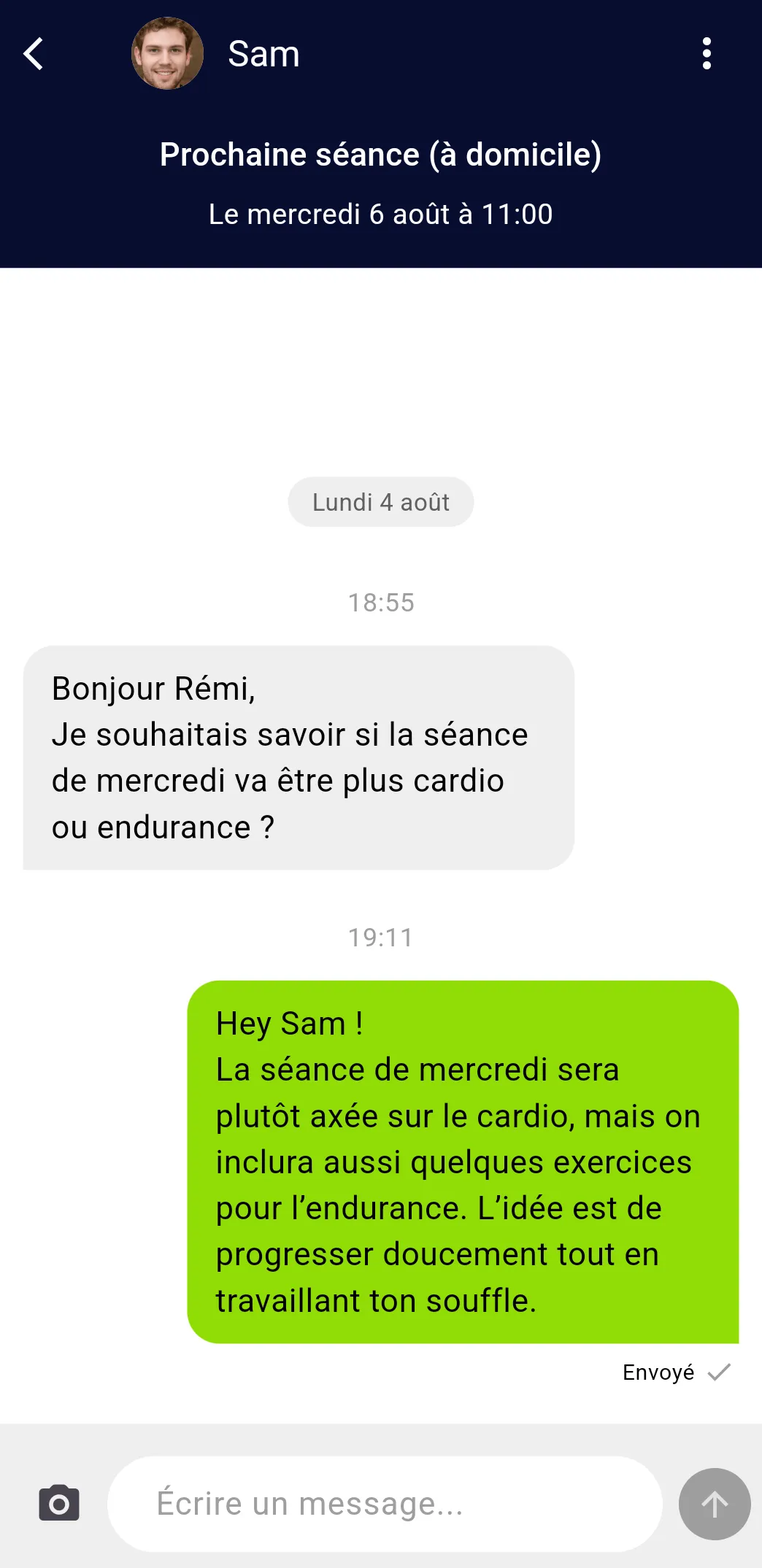 Messagerie intégrée   