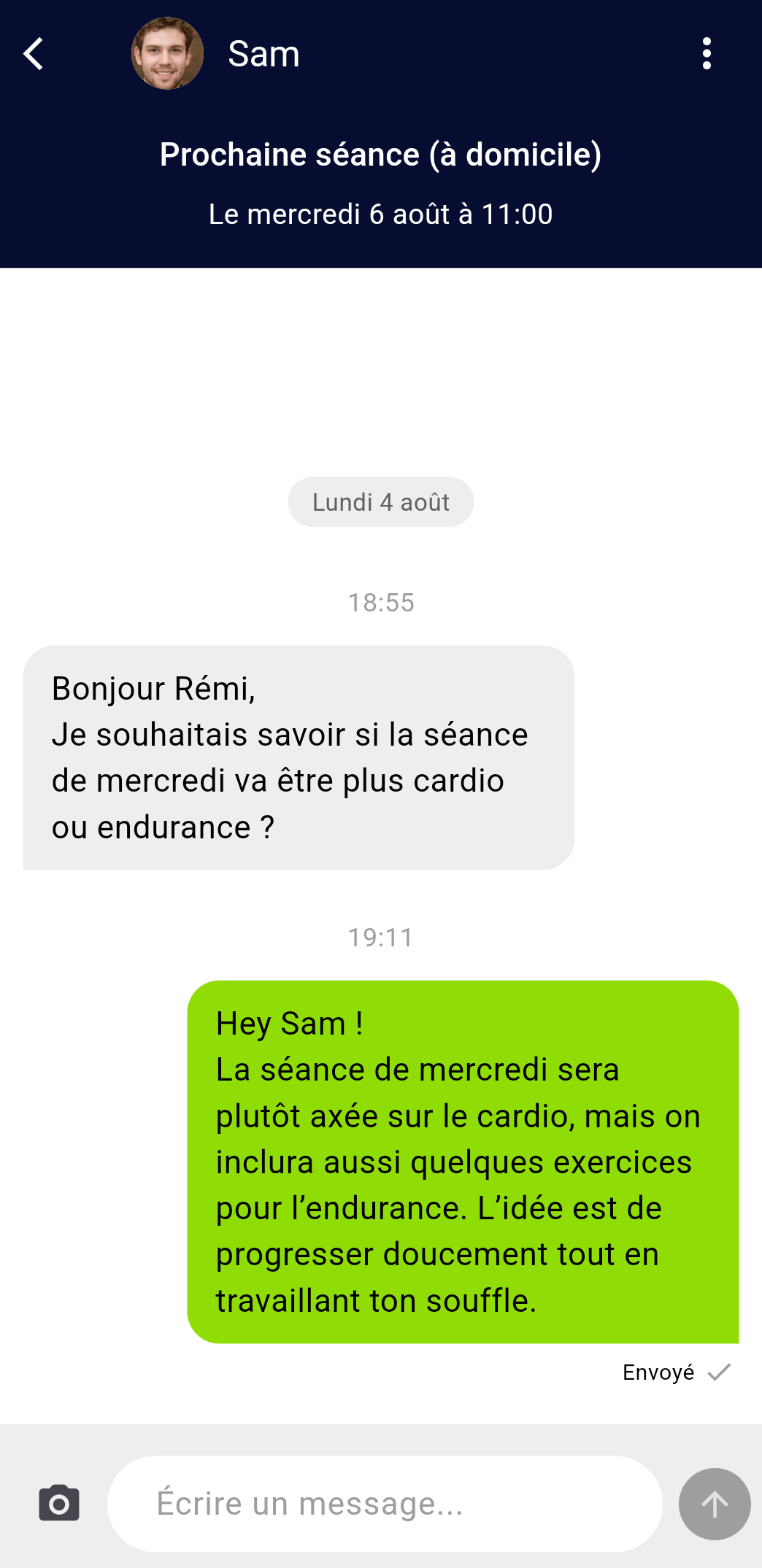 Messagerie intégrée